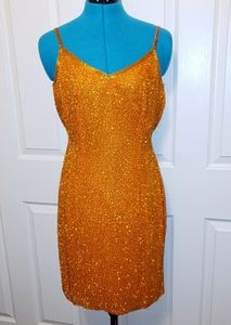 Orange Retro Cocktail Dress